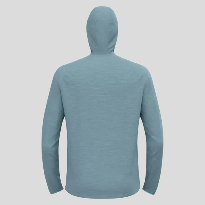 Odlo Mid Layers and Longsleeves The Run Easy Mid Layer Hoody Provincial Blue Melange 8211 Men