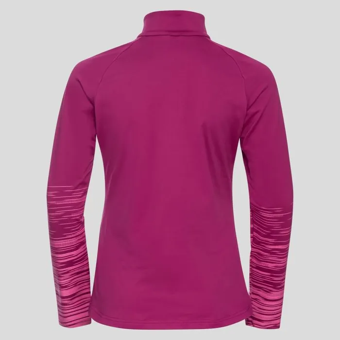Odlo Mid Layers and Longsleeves The Sesvenna Graphic HalfZip Mid Layer Festival Fuchsia 8211 Women