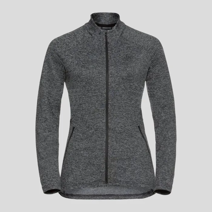 Odlo Mid Layers and Longsleeves The Sesvenna Mid Layer Zip Black Melange 8211 Women