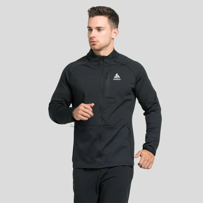 Odlo Mid Layers and Longsleeves The Sesvenna Sl Mid Layer Zip Black 8211 Men