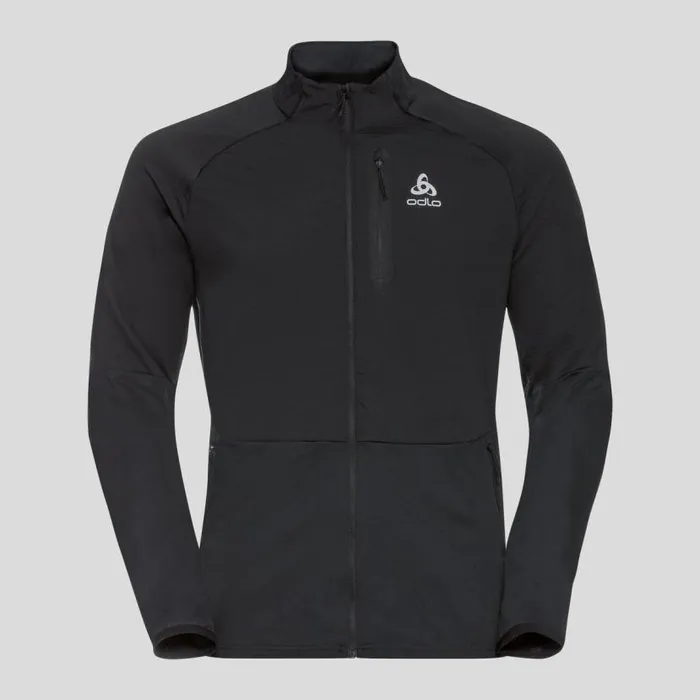 Odlo Mid Layers and Longsleeves The Sesvenna Sl Mid Layer Zip Black 8211 Men