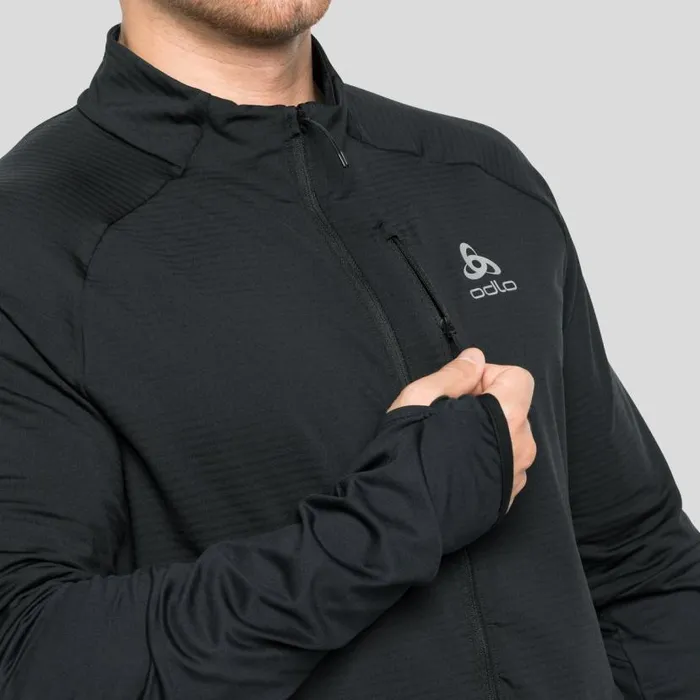 Odlo Mid Layers and Longsleeves The Sesvenna Sl Mid Layer Zip Black 8211 Men
