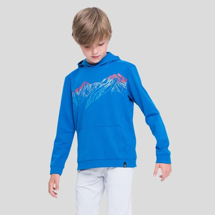 Odlo Mid Layers and Longsleeves The Weact 039 Collection Mid Layer Hoody Energy Blue 8211 Kids