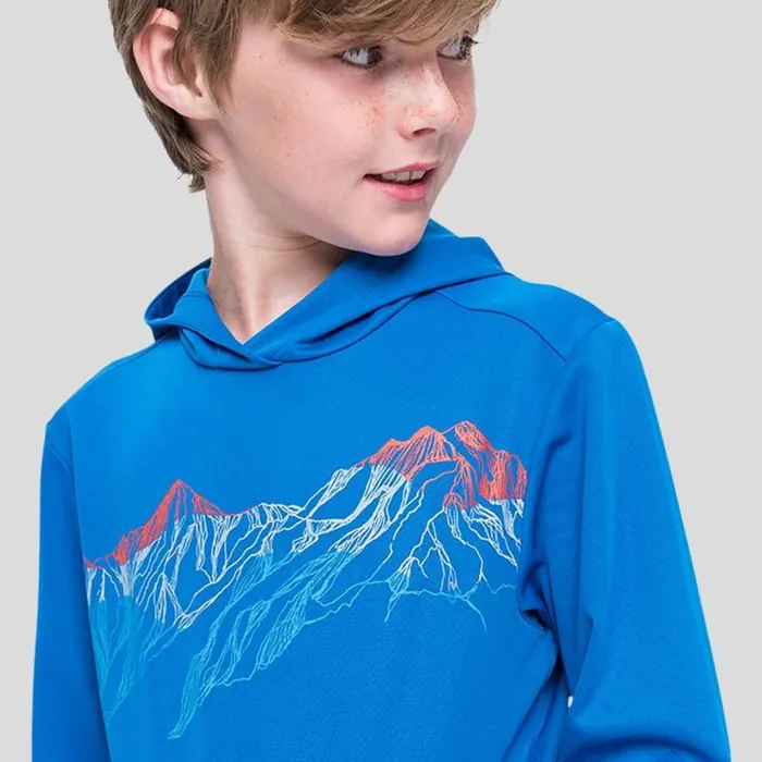 Odlo Mid Layers and Longsleeves The Weact 039 Collection Mid Layer Hoody Energy Blue 8211 Kids