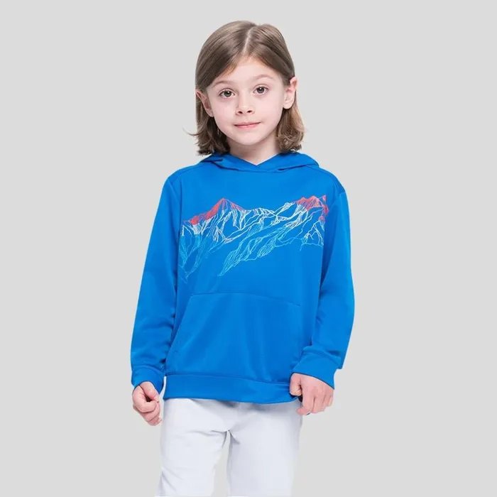 Odlo Mid Layers and Longsleeves The Weact 039 Collection Mid Layer Hoody Energy Blue 8211 Kids