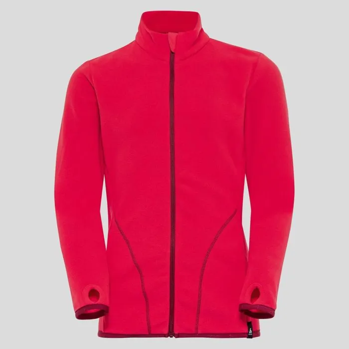 Odlo Mid Layers and Longsleeves The Weact 039 Collection Roy Stripe Mid Layer Full Zip Fleece Hibiscus 8211 Kids Odlo Mid Layers and Longsleeves The Weact 039 Collection Roy Stripe Mid Layer Full Zip Fleece Hibiscus 8211 Kids