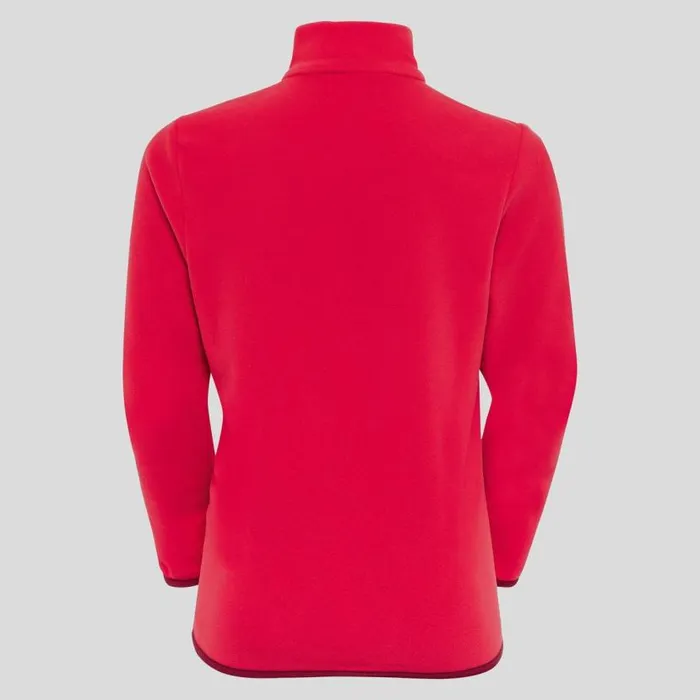 Odlo Mid Layers and Longsleeves The Weact 039 Collection Roy Stripe Mid Layer Full Zip Fleece Hibiscus 8211 Kids