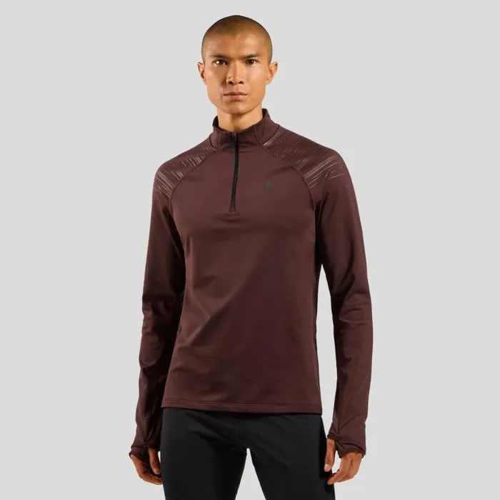 Odlo Mid Layers and Longsleeves The XAlp Ceramiwarm HalfZip Mid Layer Fudge 8211 Men Odlo Mid Layers and Longsleeves The XAlp Ceramiwarm HalfZip Mid Layer Fudge 8211 Men