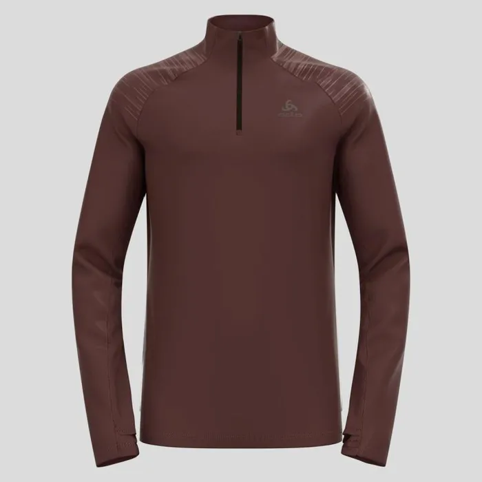 Odlo Mid Layers and Longsleeves The XAlp Ceramiwarm HalfZip Mid Layer Fudge 8211 Men