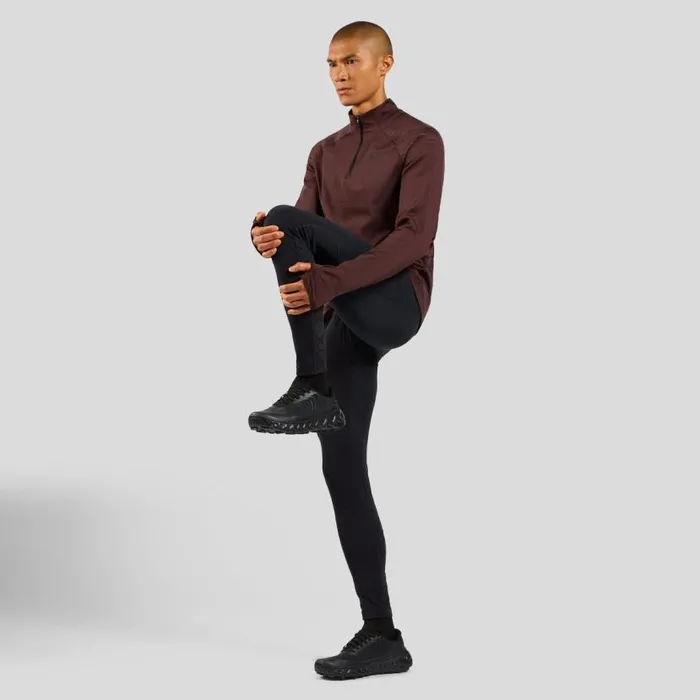 Odlo Mid Layers and Longsleeves The XAlp Ceramiwarm HalfZip Mid Layer Fudge 8211 Men