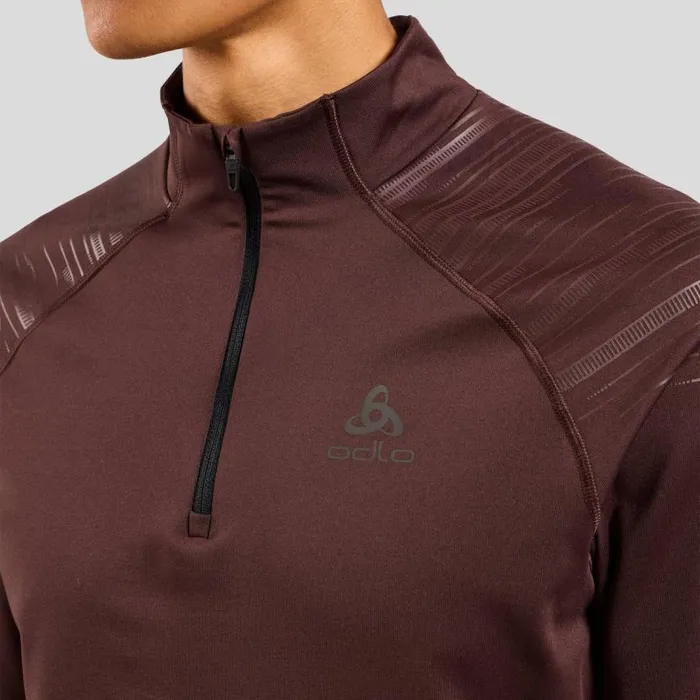Odlo Mid Layers and Longsleeves The XAlp Ceramiwarm HalfZip Mid Layer Fudge 8211 Men