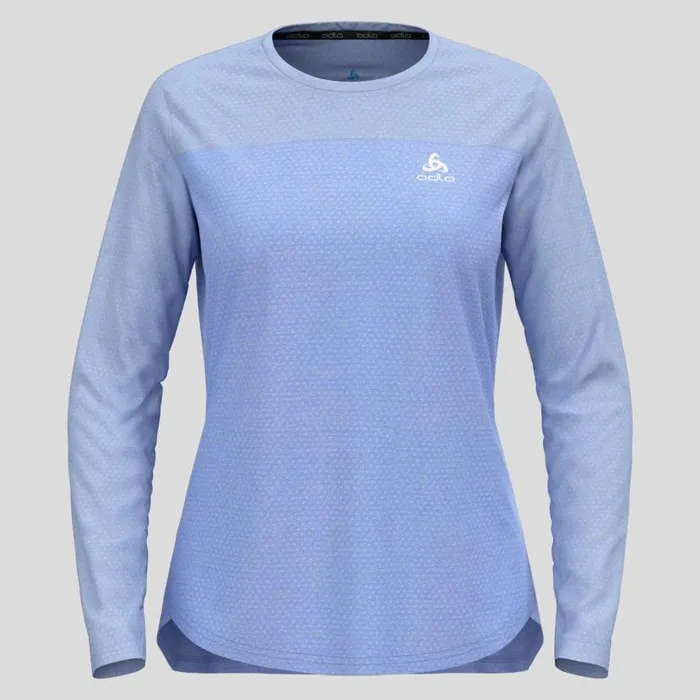 Odlo Mid Layers and Longsleeves The XAlp Linencool Long Sleeve Mtb Tee Persian Jewel 8211 Blue Heron 8211 Women