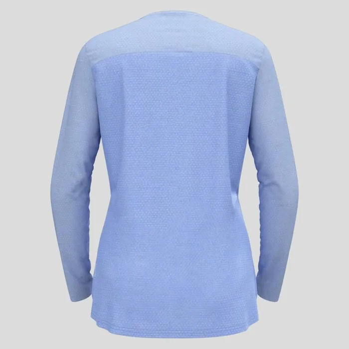 Odlo Mid Layers and Longsleeves The XAlp Linencool Long Sleeve Mtb Tee Persian Jewel 8211 Blue Heron 8211 Women