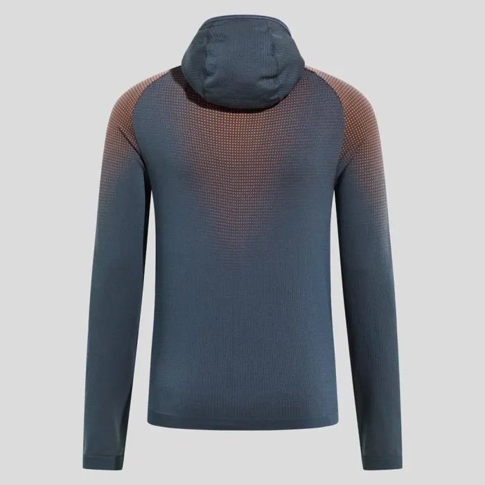 Odlo Mid Layers and Longsleeves The XAlp Performance Knit Hooded Mid Layer India Ink 8211 Oriole 8211 Men