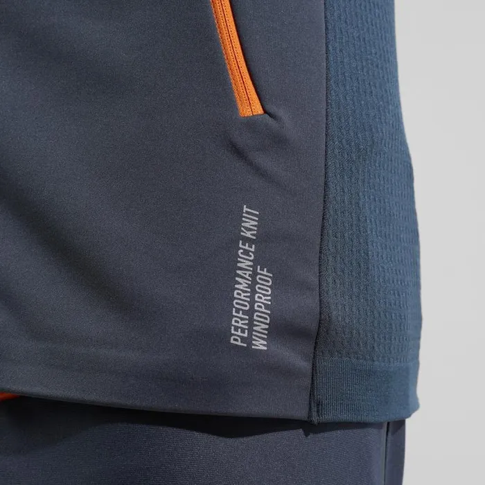 Odlo Mid Layers and Longsleeves The XAlp Performance Knit Hooded Mid Layer India Ink 8211 Oriole 8211 Men