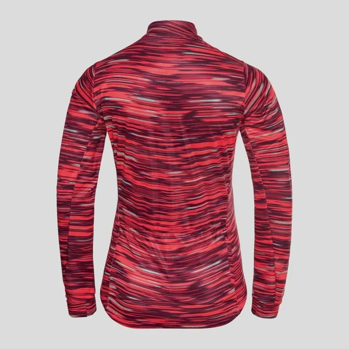 Odlo Mid Layers and Longsleeves The Zeroweight Ceramiwarm Long Sleeve Cycling Jersey Siesta 8211 Women