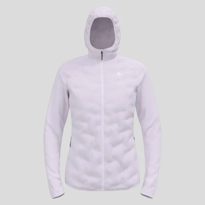 Odlo Mid Layers and Longsleeves The Zeroweight Insulator Hybrid Mid Layer Hooded Zip Misty Lilac 8211 Women