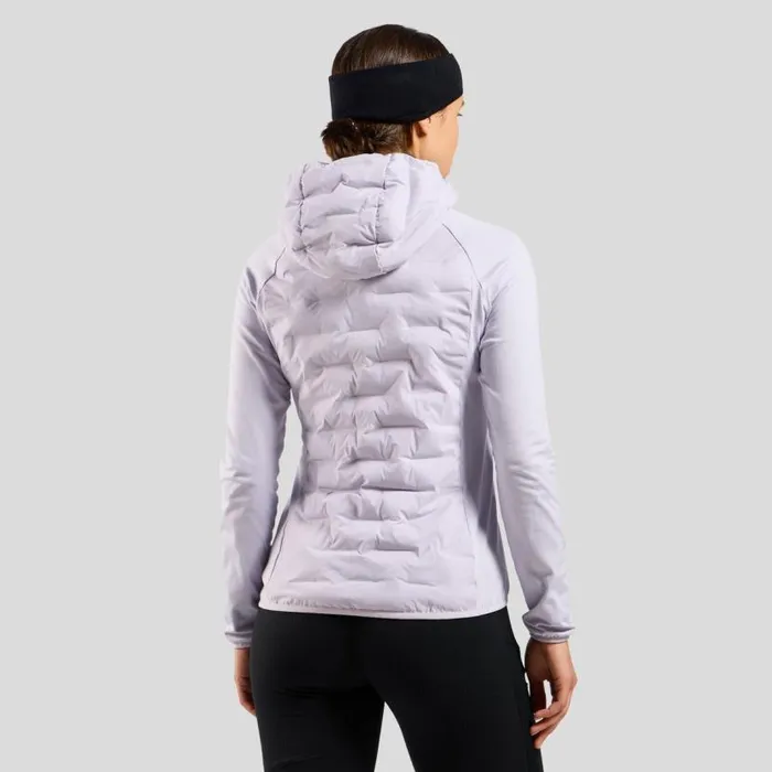 Odlo Mid Layers and Longsleeves The Zeroweight Insulator Hybrid Mid Layer Hooded Zip Misty Lilac 8211 Women
