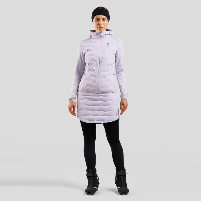 Odlo Mid Layers and Longsleeves The Zeroweight Insulator Hybrid Mid Layer Hooded Zip Misty Lilac 8211 Women
