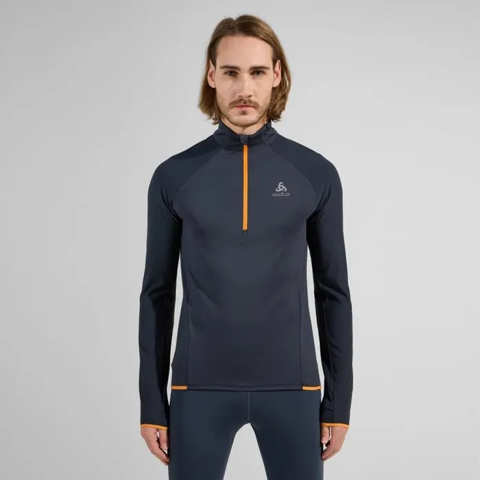 Odlo Mid Layers and Longsleeves The Zeroweight Mid Layer Running HalfZip India Ink 8211 Men Odlo Mid Layers and Longsleeves The Zeroweight Mid Layer Running HalfZip India Ink 8211 Men