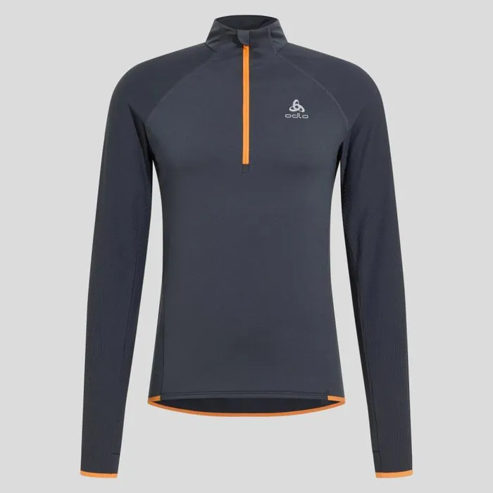 Odlo Mid Layers and Longsleeves The Zeroweight Mid Layer Running HalfZip India Ink 8211 Men