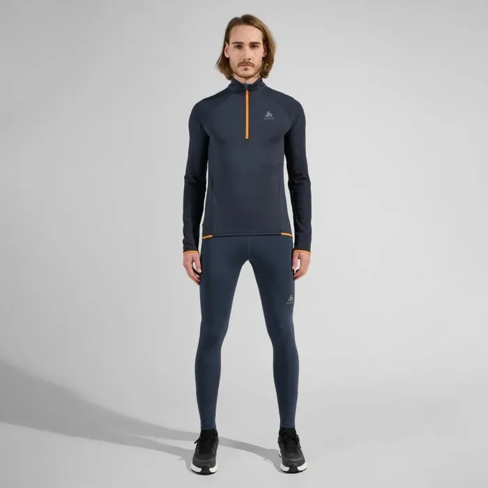 Odlo Mid Layers and Longsleeves The Zeroweight Mid Layer Running HalfZip India Ink 8211 Men