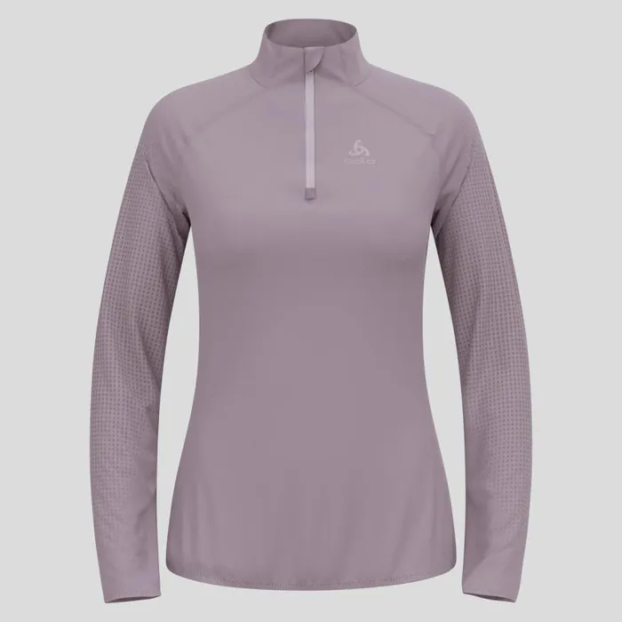 Odlo Mid Layers and Longsleeves The Zeroweight Warm HalfZip Running Mid Layer 20 Gray Ridge 8211 Women Odlo Mid Layers and Longsleeves The Zeroweight Warm HalfZip Running Mid Layer 20 Gray Ridge 8211 Women