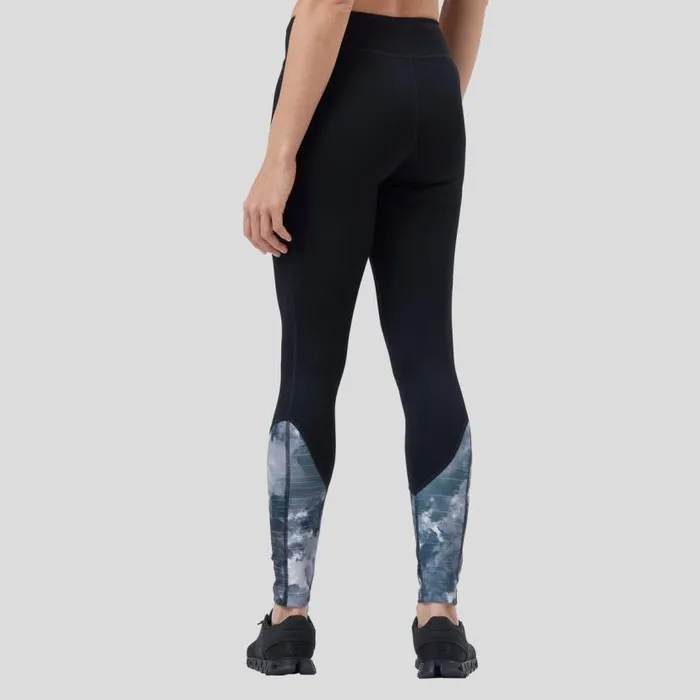 Odlo Pants and Tights The Essentials Print Running And Training Tights Black 8211 Women