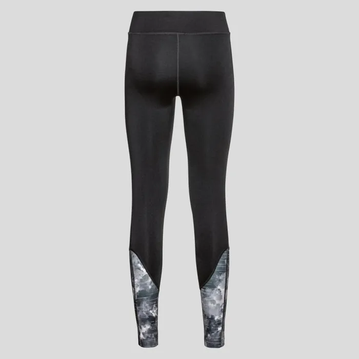 Odlo Pants and Tights The Essentials Print Running And Training Tights Black 8211 Women