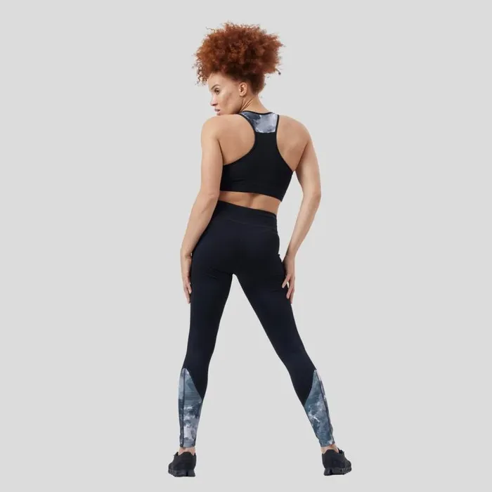 Odlo Pants and Tights The Essentials Print Running And Training Tights Black 8211 Women