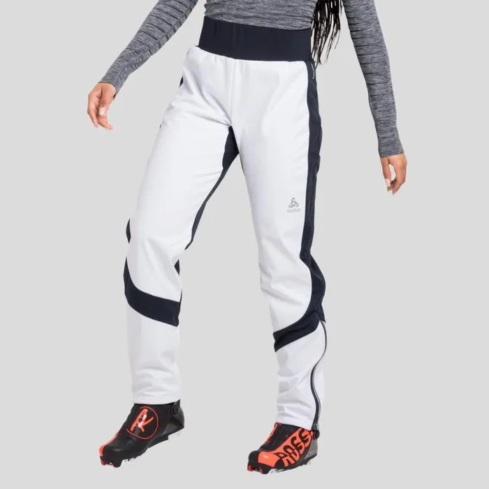 Odlo Pants and Tights The Silsand CrossCountry Pants White 8211 Dark Sapphire 8211 Women