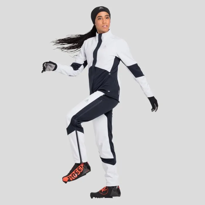 Odlo Pants and Tights The Silsand CrossCountry Pants White 8211 Dark Sapphire 8211 Women