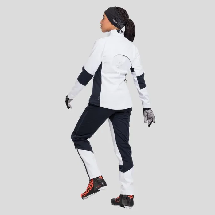 Odlo Pants and Tights The Silsand CrossCountry Pants White 8211 Dark Sapphire 8211 Women