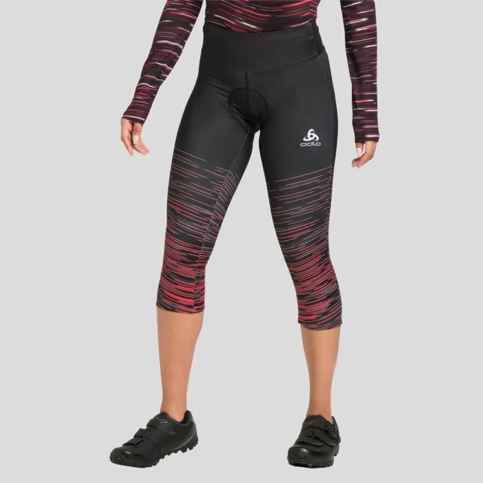 Odlo Pants and Tights The Zeroweight Print 34 Cycling Tights Black 8211 Women