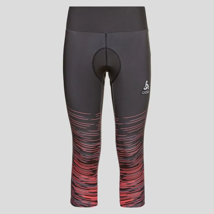 Odlo Pants and Tights The Zeroweight Print 34 Cycling Tights Black 8211 Women