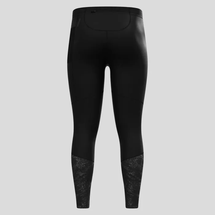Odlo Pants and Tights The Zeroweight Warm Reflective Running Tights 20 Black 8211 Men