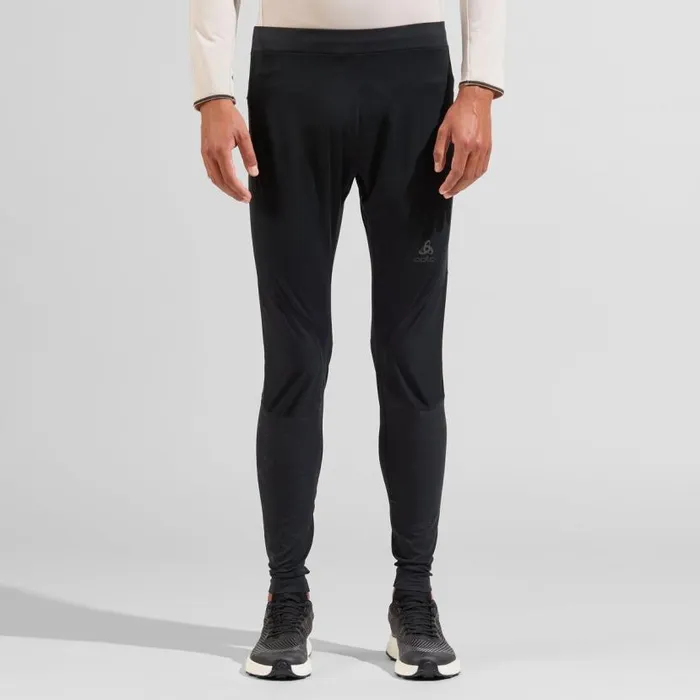 Odlo Pants and Tights The Zeroweight Warm Reflective Running Tights Black 8211 Men