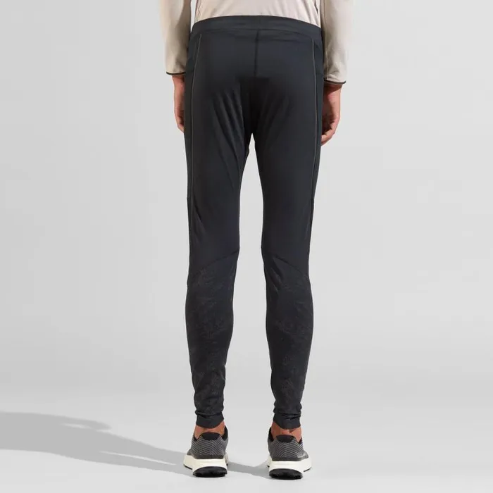 Odlo Pants and Tights The Zeroweight Warm Reflective Running Tights Black 8211 Men