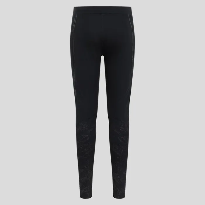 Odlo Pants and Tights The Zeroweight Warm Reflective Running Tights Black 8211 Men