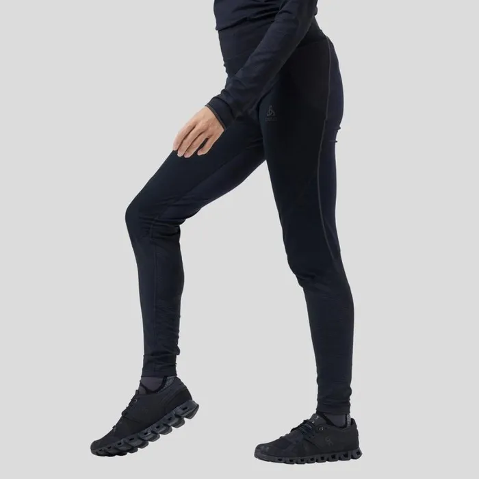 Odlo Pants and Tights The Zeroweight Warm Reflective Running Tights Black 8211 Women