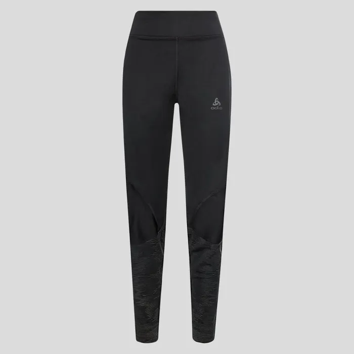 Odlo Pants and Tights The Zeroweight Warm Reflective Running Tights Black 8211 Women