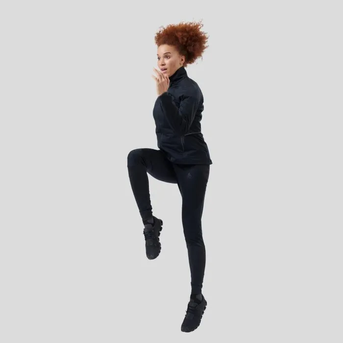 Odlo Pants and Tights The Zeroweight Warm Reflective Running Tights Black 8211 Women