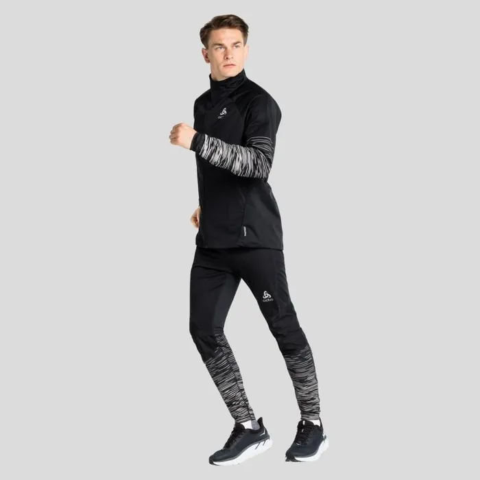 Odlo Pants and Tights The Zeroweight Warm Reflective Tights Black 8211 Men
