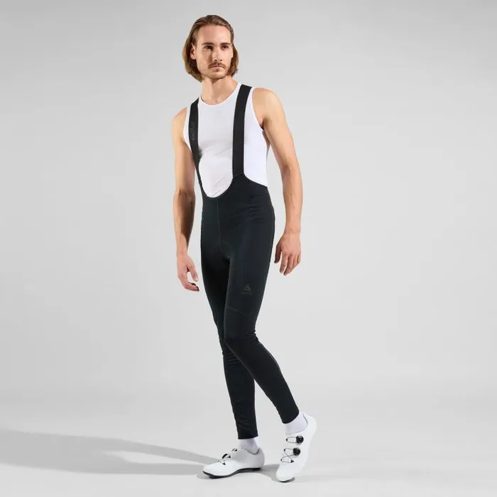 Odlo Pants and Tights The Zeroweight XWarm Cycling Bib Tights Black 8211 Men