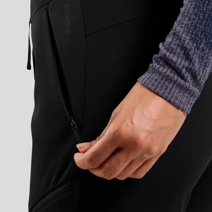 Odlo Pants and Tights The Zeroweight XWarm Windproof CrossCountry Pants Black 8211 Women