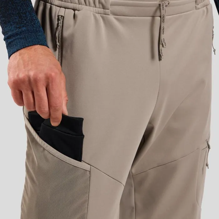 Odlo Pants and Tights The Zeroweight XWarm Windproof CrossCountry Pants Cinder 8211 Men