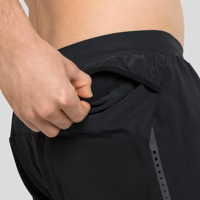 Odlo Running The XAlp Trail 6 Inch 2In1 Running Shorts Black 8211 Men