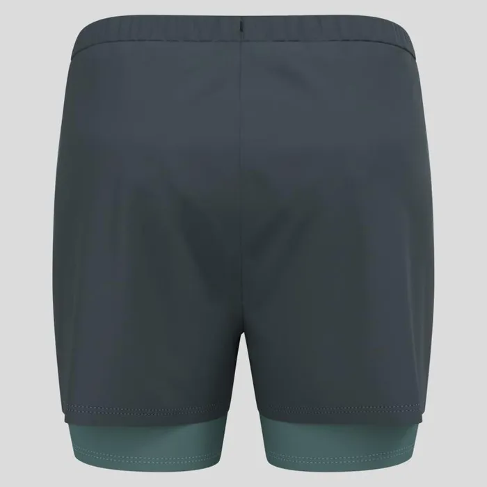 Odlo Shorts The Essentials 3 Inch 2In1 Running Shorts Dark Slate 8211 Aqua Haze 8211 Women