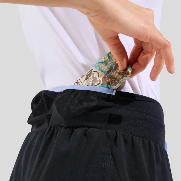 Odlo Shorts The XAlp 6Inch Trail Running Shorts Black 8211 Persian Jewel 8211 Women