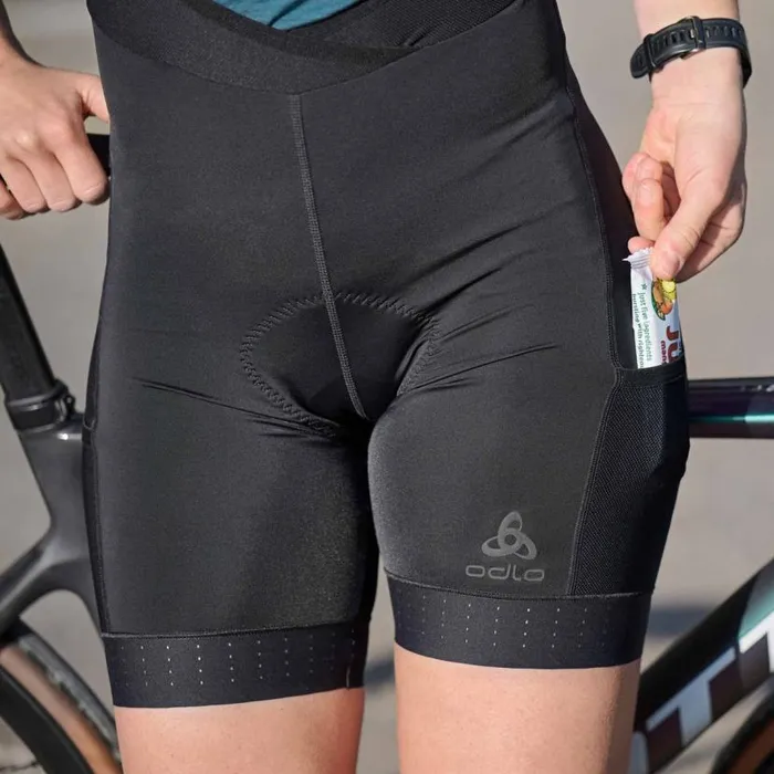 Odlo Shorts The Zeroweight Cargo Bib Cycling Shorts Black 8211 Women